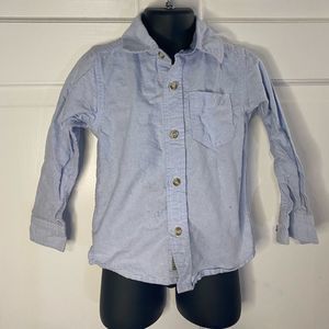 Blue button down shirt 3T